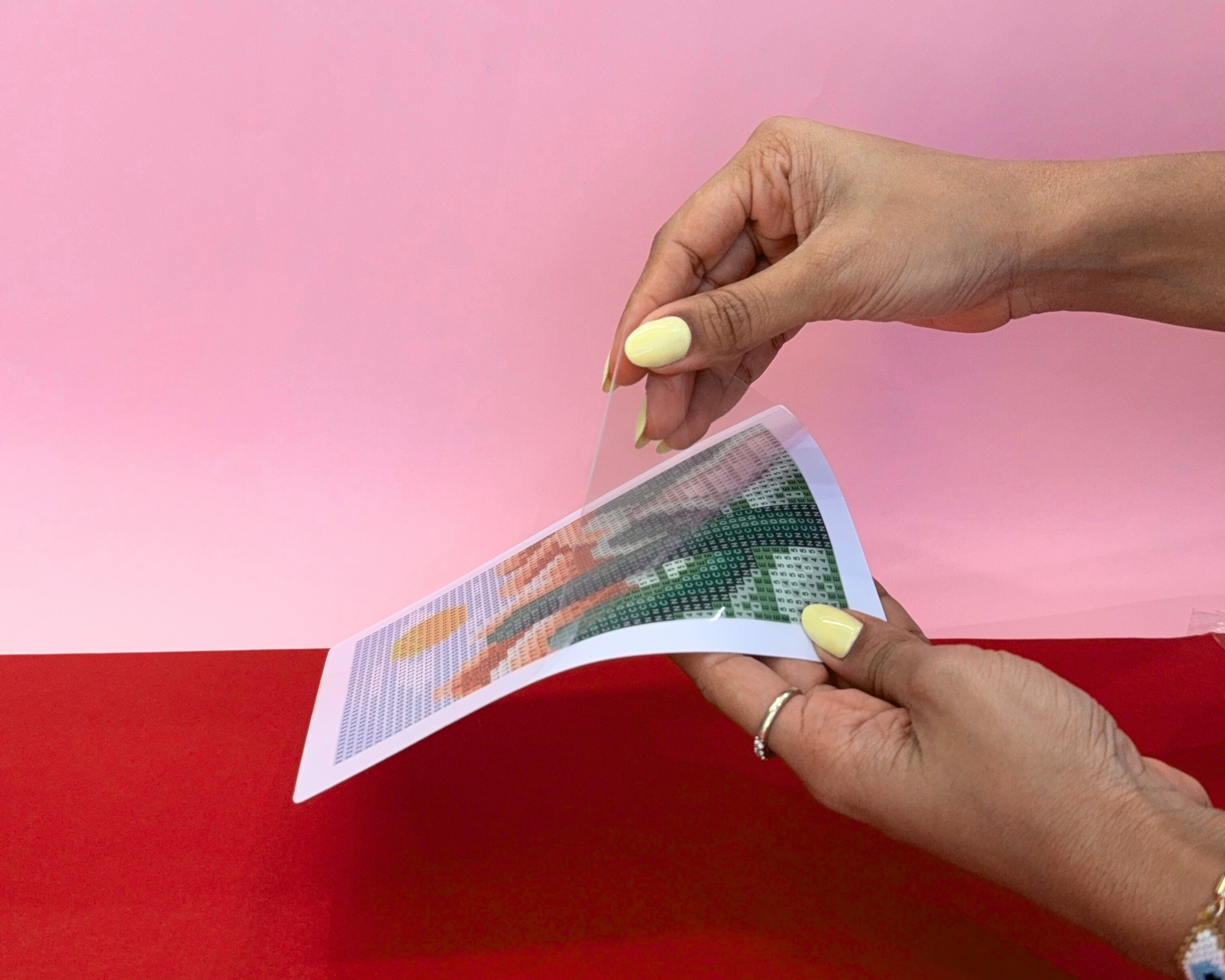 How To Diamond Paint - Step 1 Peel Plastic Film