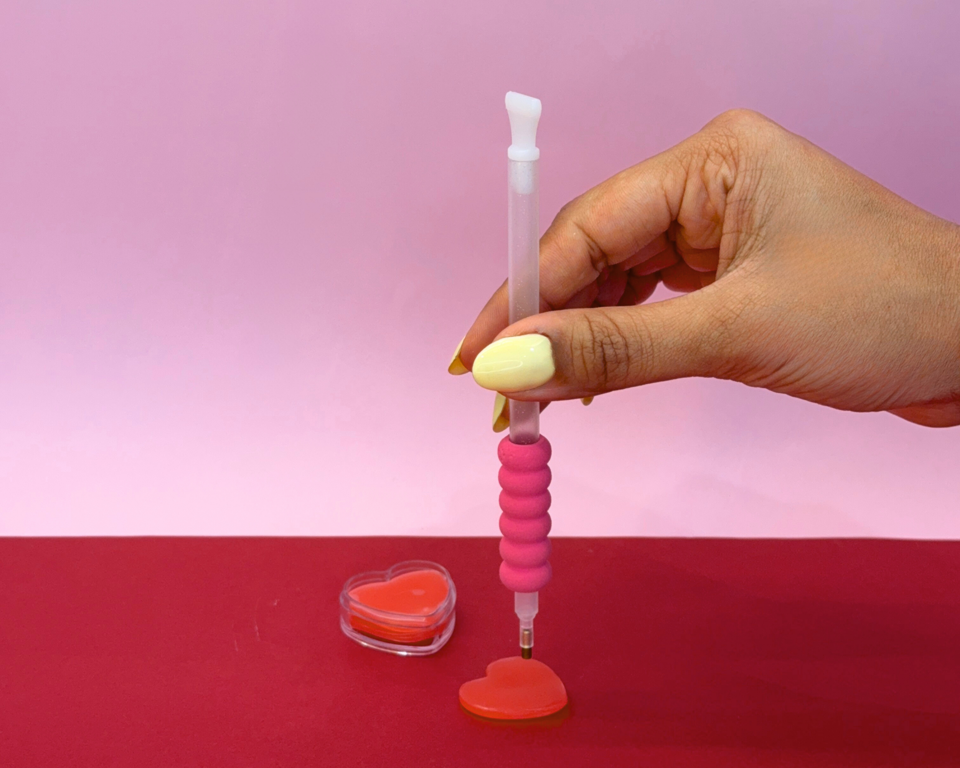 How To Diamond Paint - Step 3 - Push Pen into wax
