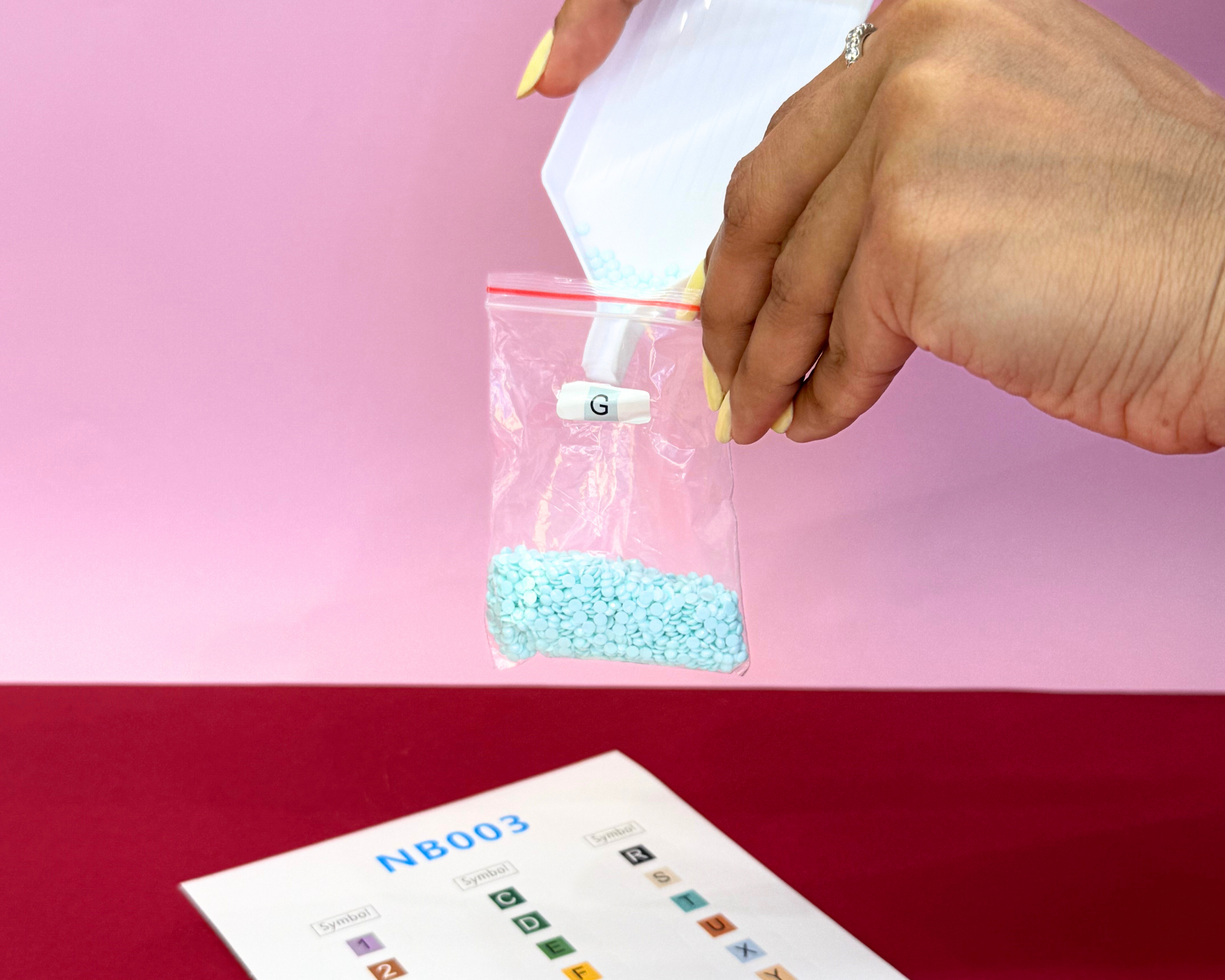 How To Diamond Paint - Step 5 - Empty and Label reusable bag 